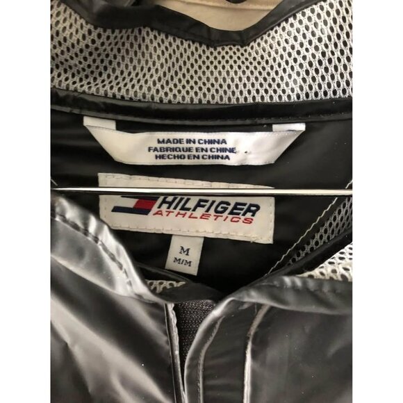 Vintage Tommy Hilfiger Men’s Rain Jacket Waterproof Sz Medium Oversized 90's - Picture 2 of 8